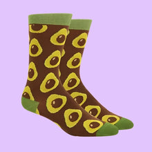 Load image into Gallery viewer, Step up your sock game with our playful Avocado Socks! Made from 80% combed cotton, 15% spandex, and 5% elastane, these socks are ultra-soft, stretchy, and comfortable enough to wear all day long. Available in sizes US 6-9 for women, they’re the perfect quirky addition to your everyday wardrobe. Slip into these fun socks and let your style show from head to toe!