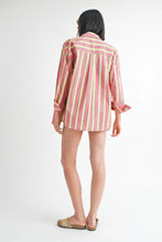 Load image into Gallery viewer, Striped Oversized Button Down Shirt
