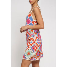 Load image into Gallery viewer, Multicolor Crochet Mini Dress