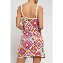 Load image into Gallery viewer, Multicolor Crochet Mini Dress