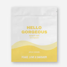 Load image into Gallery viewer, Indulge in a luxurious self-care experience with Hello Gorgeous Epsom Salts. Made with pure epsom salt, these salts will help you relax and unwind. Treat yourself to a luxurious bath and enjoy the benefits of epsom salt, perfect for pampering and rejuvenation.