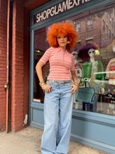 Load image into Gallery viewer, Fitted Striped Polo Top