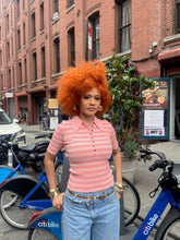 Load image into Gallery viewer, Fitted Striped Polo Top