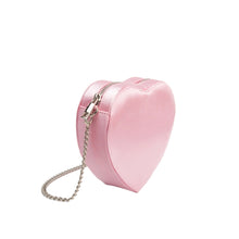 Load image into Gallery viewer, Turn heads with this bold and beautiful heart-shaped bag, designed to make every outfit pop. Featuring a detachable rhinestone handle, it transitions effortlessly from a chic top-handle style to a practical crossbody. Compact yet striking, this bag is perfect for carrying your essentials while adding a touch of sparkle to your look.