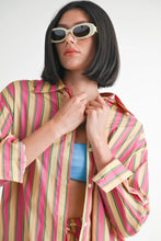 Load image into Gallery viewer, Striped Oversized Button Down Shirt