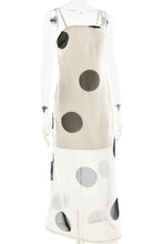 Load image into Gallery viewer, Sheer slip dress with black polka dots on a white background