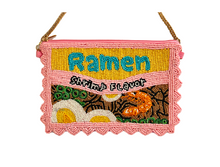 Load image into Gallery viewer, Handmade bag designed to look like a ramen noodle pack with text and images on a white background.