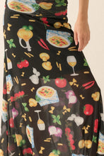 Load image into Gallery viewer, Foodie Mesh Maxi Skirt