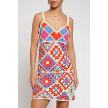 Load image into Gallery viewer, Multicolor Crochet Mini Dress