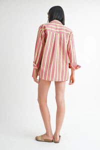 Striped Oversized Button Down Shirt