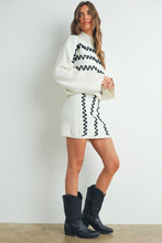 Load image into Gallery viewer, Cream Wavy Stripe Knit Mini Skirt
