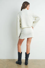 Load image into Gallery viewer, Cream Wavy Stripe Knit Mini Skirt
