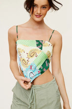 Load image into Gallery viewer, Y2K Paisley Triangle Tie Top
