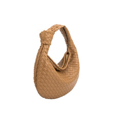 Load image into Gallery viewer, Woven Leather Khaki Round Bag
