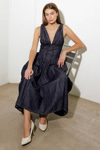 Load image into Gallery viewer, Denim Corset Midi Dress
