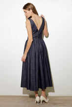 Load image into Gallery viewer, Denim Corset Midi Dress
