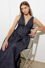 Load image into Gallery viewer, Denim Corset Midi Dress
