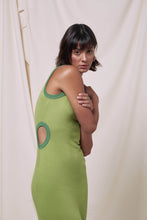 Load image into Gallery viewer, Two Tone Green Knit Maxi Dress
