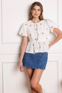 Cherry Tie Top