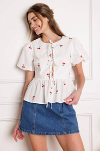 Cherry Tie Top