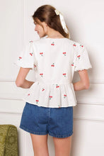Load image into Gallery viewer, Cherry Tie Top
