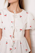 Load image into Gallery viewer, Cherry Tie Top
