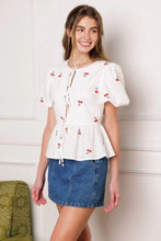 Load image into Gallery viewer, Cherry Tie Top

