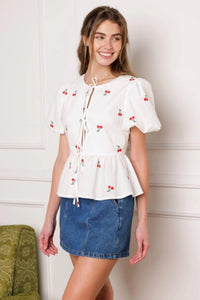 Cherry Tie Top