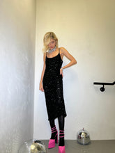 Load image into Gallery viewer, Black Sequin Dress
