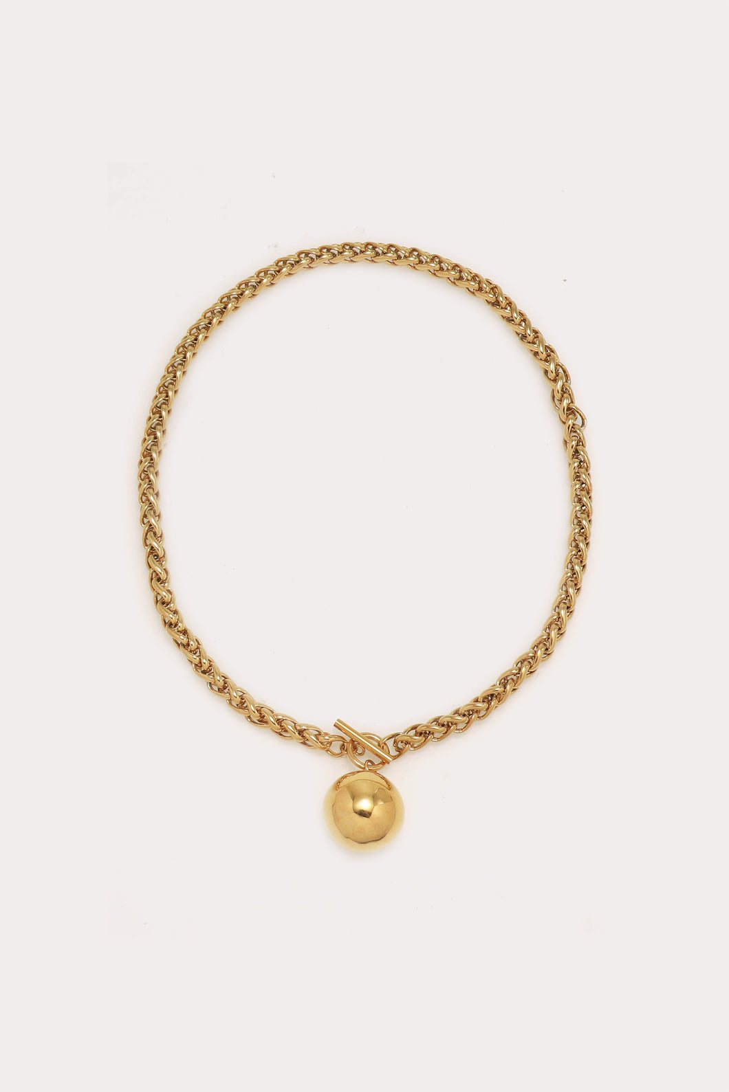 Gold Ball Pendant Necklace