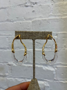 Add a touch of elegance to your look with our Gold and Lucite Earrings. Lightweight, intriguing, and effortlessly chic, these handmade treasures are crafted with love for a unique statement you'll adore.