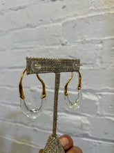 Load image into Gallery viewer, Add a touch of elegance to your look with our Gold and Lucite Earrings. Lightweight, intriguing, and effortlessly chic, these handmade treasures are crafted with love for a unique statement you&#39;ll adore.
