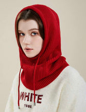 Load image into Gallery viewer, Wrap yourself in warmth and style with our Cherry Red Hood Hat! This cozy knitted balaclava is as versatile as it is chic. Wear it as a snug hat to keep the chill at bay or pull it down as a scarf for an effortlessly stylish look. The vibrant cherry red adds a bold pop of color to any outfit, while the soft knit ensures comfort all day long. Perfect for braving the cold or making a fashion statement, this hood hat is a must-have accessory for the season!
