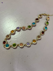 Multi Stone Choker Necklace