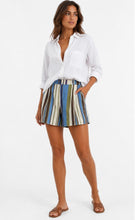 Load image into Gallery viewer, Blue Stripe Relaxed Fit Shorts
