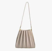 Load image into Gallery viewer, Pleated Nude Shoulder Bag
