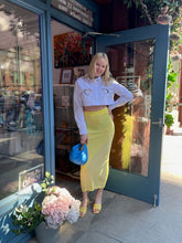 Load image into Gallery viewer, Sorbet Yellow Knit Maxi Skirt
