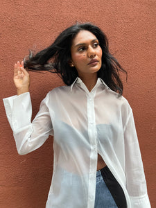 White Organza Shirt