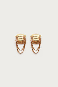 Introducing our Gold Chain Stud Earrings – a perfect blend of elegance and durability. Crafted from waterproof stainless steel and enhanced with a PVD coating, these earrings guarantee a timeless, lustrous finish that will never fade. The unique gold chain design adds a touch of sophistication to any outfit, making them a versatile and stylish accessory for every occasion. Elevate your fashion game with these earrings that effortlessly combine lasting quality with a chic aesthetic.