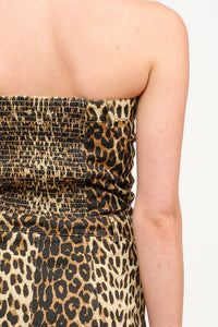 Turn heads in the fierce and fabulous Leopard Printed Corset Midi Dress! Designed with a sleek corset-style bodice and a wild leopard print, this dress hugs your curves in all the right places. The midi length adds a touch of elegance, making it perfect for date nights, parties, or any occasion that calls for a bold statement. For best care, hand wash cold, do not bleach, and line dry. Get ready to unleash your wild side!