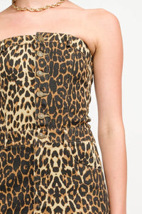 Turn heads in the fierce and fabulous Leopard Printed Corset Midi Dress! Designed with a sleek corset-style bodice and a wild leopard print, this dress hugs your curves in all the right places. The midi length adds a touch of elegance, making it perfect for date nights, parties, or any occasion that calls for a bold statement. For best care, hand wash cold, do not bleach, and line dry. Get ready to unleash your wild side!