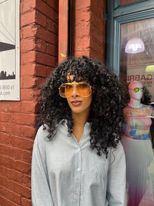 Orange Aviator Sunglasses