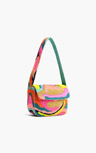 Load image into Gallery viewer, Colorful beaded handbag with a pattern on a white background
