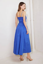 Load image into Gallery viewer, Blue Smocked Midi Dress
