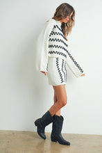 Load image into Gallery viewer, Cream Wavy Stripe Knit Mini Skirt
