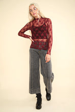 Load image into Gallery viewer, Deep Red Lace Top
