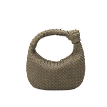 Load image into Gallery viewer, Woven Olive Leather Top Handle Bag
