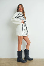 Load image into Gallery viewer, Cream Wavy Stripe Knit Mini Skirt
