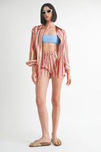 Load image into Gallery viewer, Striped Oversized Button Down Shirt
