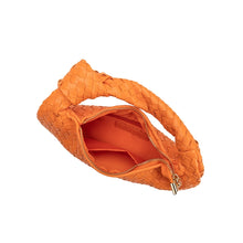 Load image into Gallery viewer, Woven Orange Top Handle Bag

